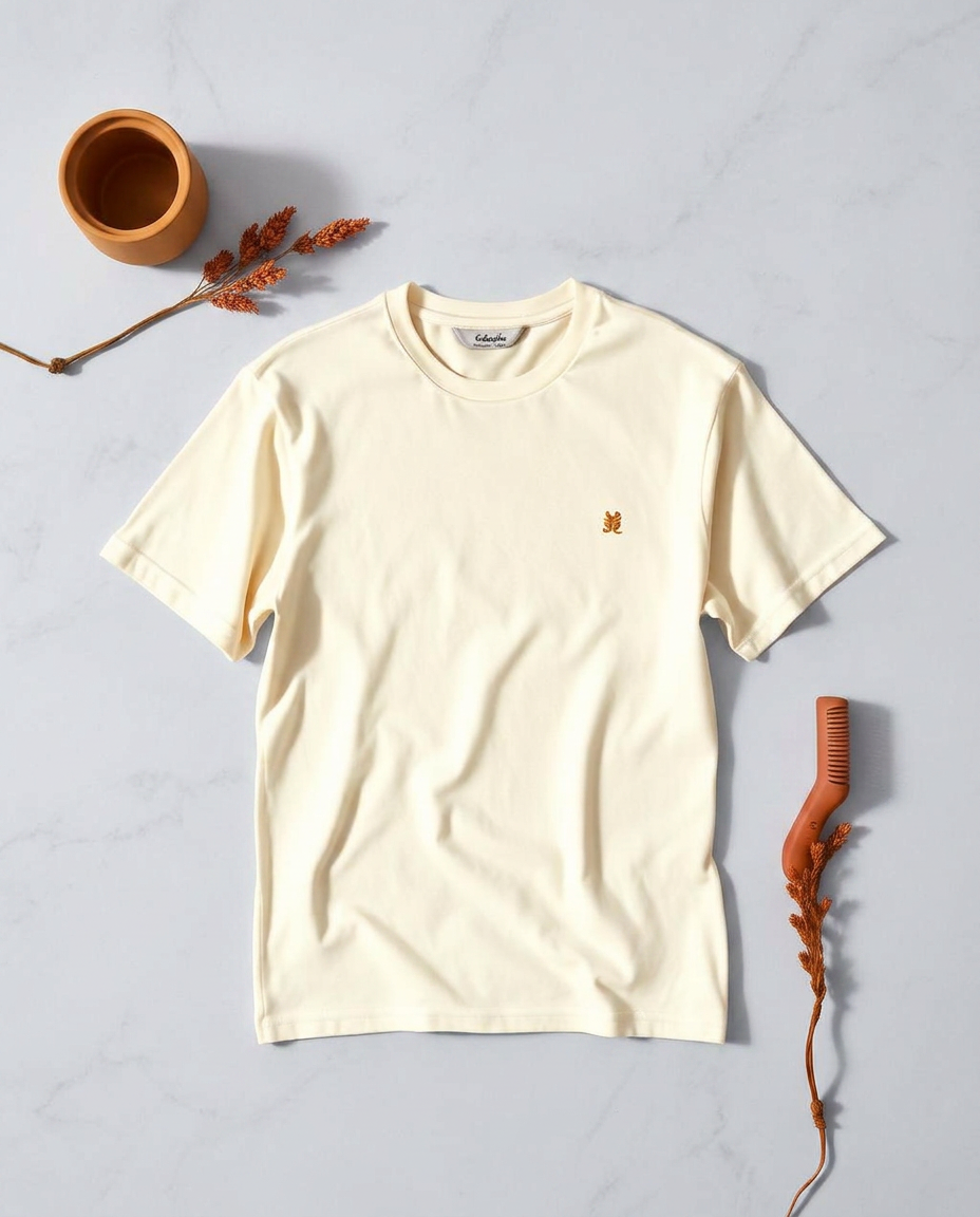 Fear Not Tee — 240gsm boxy cotton tee, cream